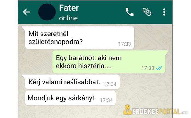 11 Vicces Sms Apa Fia Között Amit Nem Lehet Kibírni Nevetés Nélkül 0593