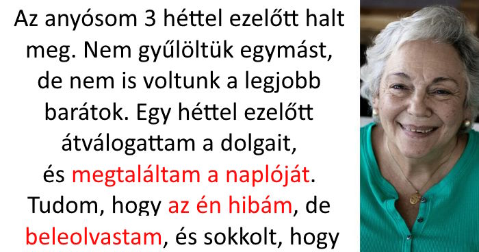 “Megtaláltam az elhunyt anyósom naplóját, és megtudtam egy sötét családi titkot, ami teljesen lesújtott.”