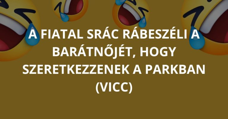 A fiatal srác a barátnőjével a kocsiban ül egy parkban, és könyörög neki, hogy…