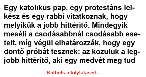 VICC: Egy katolikus pap, egy protestáns lelkész és egy rabbi vitatkoznak