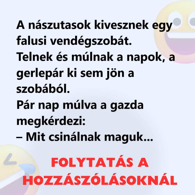 A nászutasok kivesznek egy falusi vendégszobát