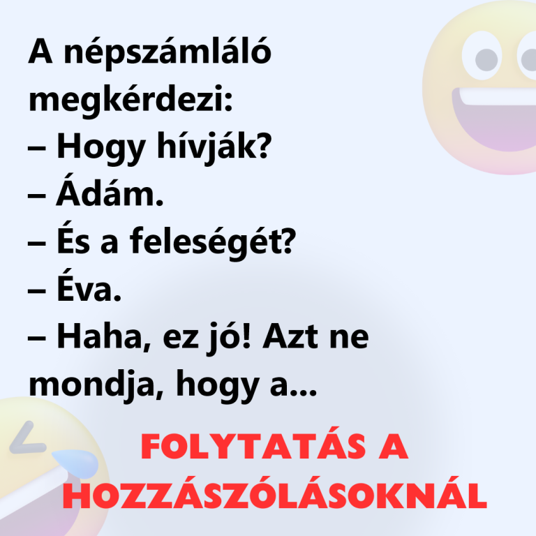 A népszámláló becsönget Ádámékhoz