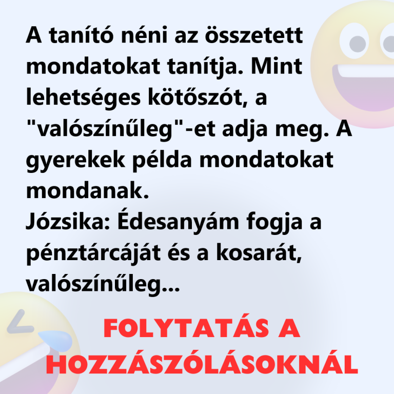 A tanító néni az összetett mondatokat tanítja