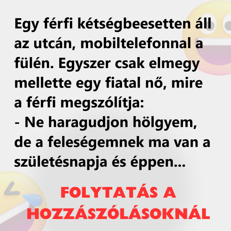 Egy férfi kétségbeesetten áll az utcán