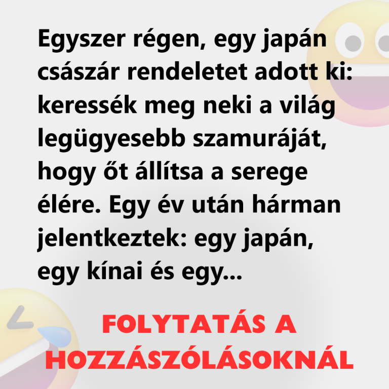 Egyszer régen, egy japán császár rendeletet adott ki