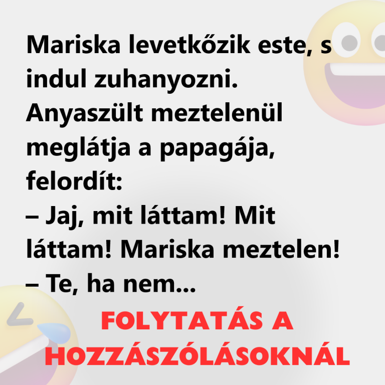 Mariska zuhanyozni indul