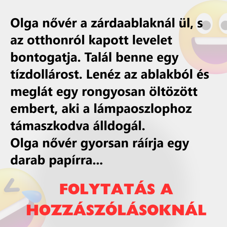 Olga nővér a zárdaablaknál ül