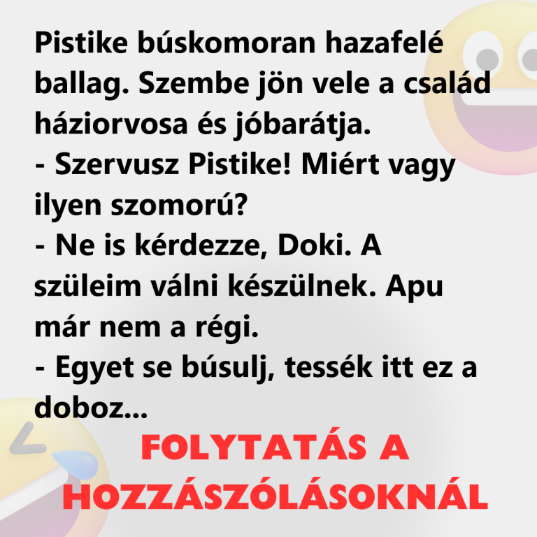 Pistike búskomoran hazafelé ballag