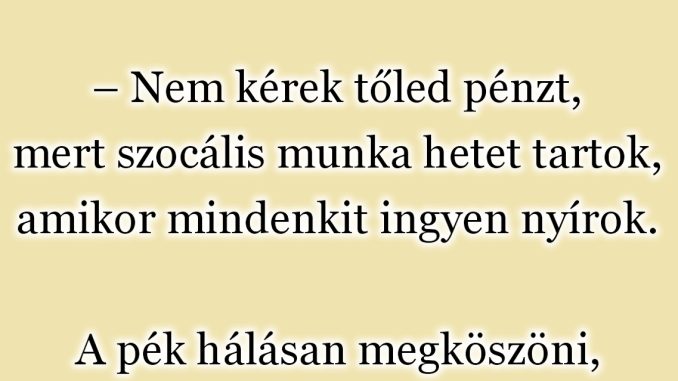 VICC:Elmegy a pék a fodrászhoz, a fodrász le is vágja a haját