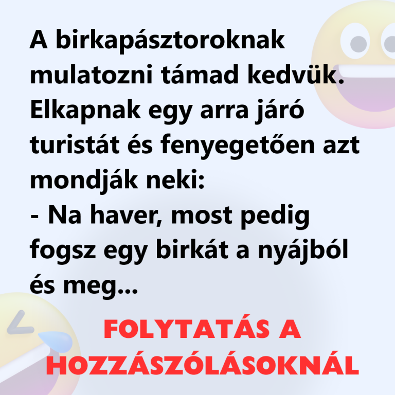 A birkapásztoroknak mulatozni támad kedvük