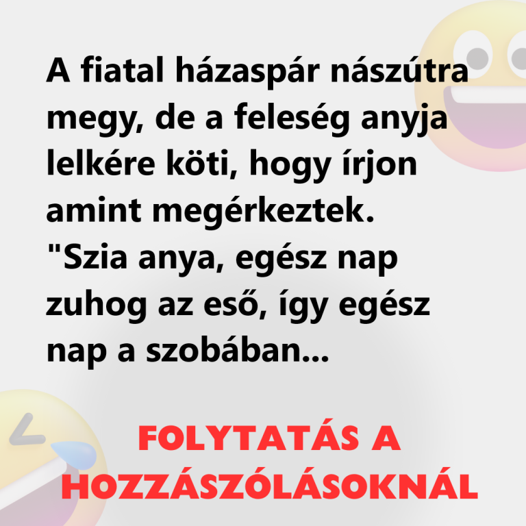 A fiatal házaspár nászútra megy