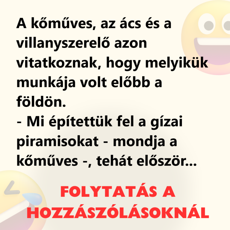 A kőműves, az ács és a villanyszerelő azon vitatkoznak