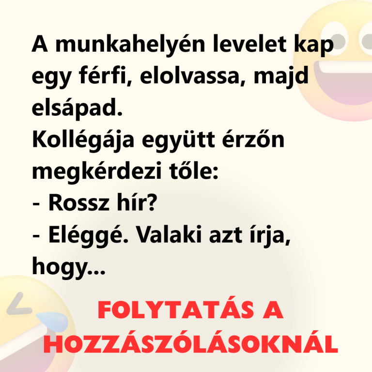 A munkahelyén levelet kap egy férfi, elolvassa, majd elsápad