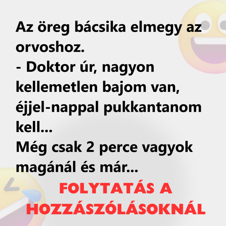 Az öreg bácsika elmegy az orvoshoz