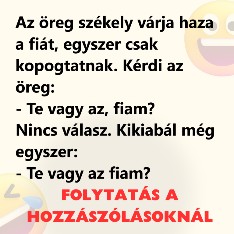 Az öreg székely várja haza a fiát