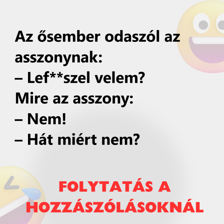 Az ősember odaszól az asszonynak