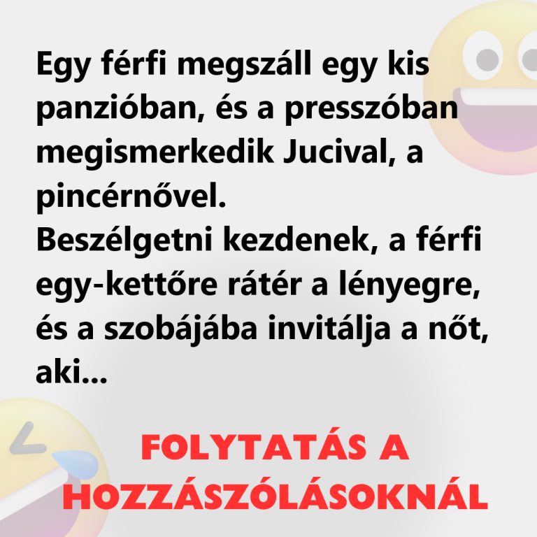 Egy férfi megszáll egy kis panzióban, és a presszóban megismerkedik Jucival