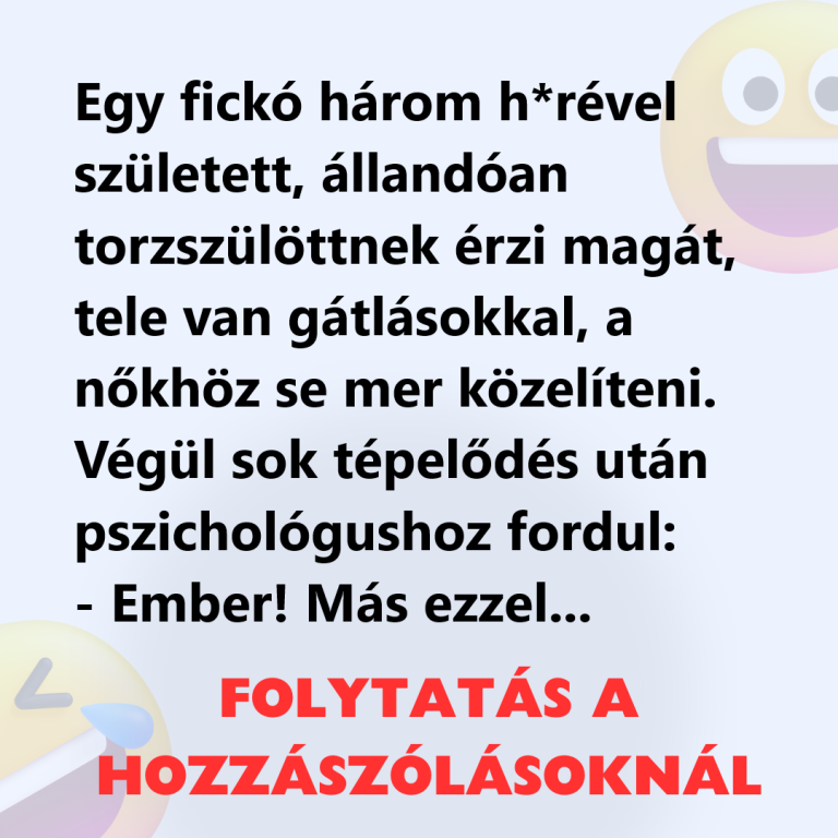 Egy fickó állandóan torzszülöttnek érzi magát