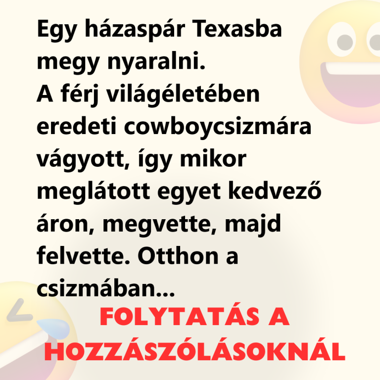 Egy házaspár Texasba megy nyaralni