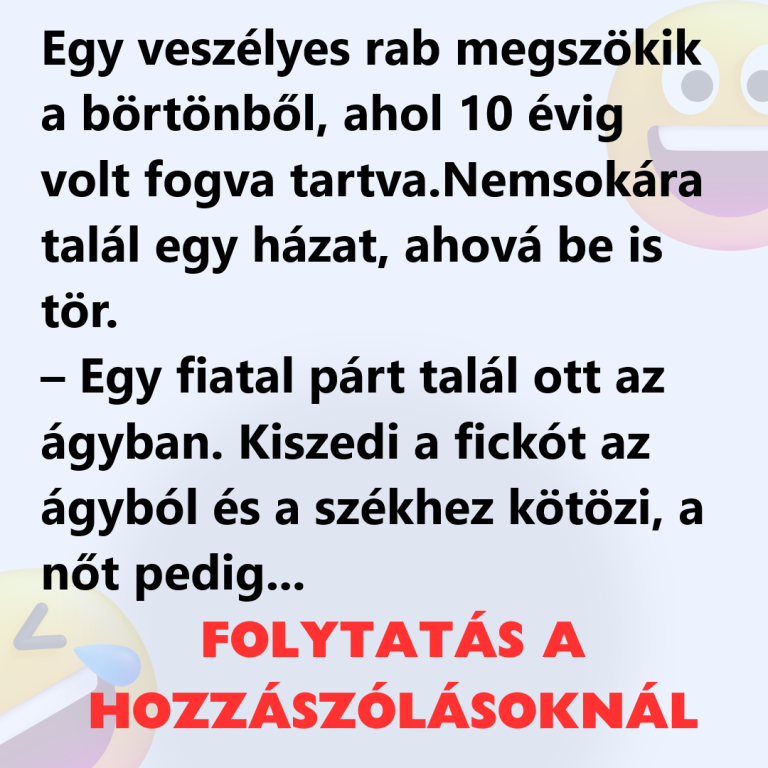 Egy veszélyes rab megszökik a börtönből