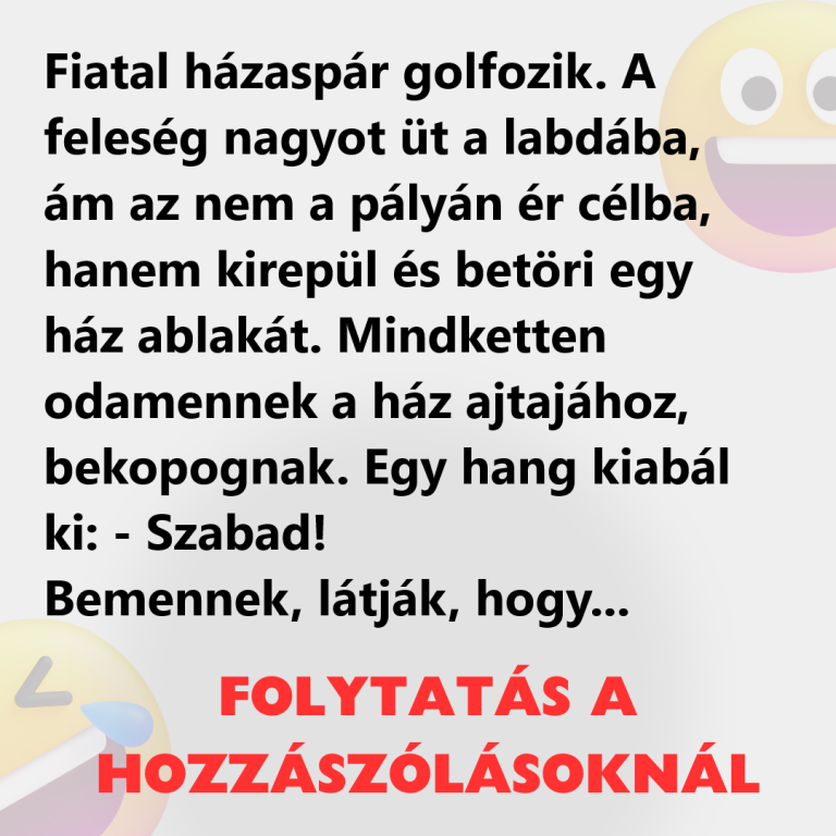 Fiatal házaspár golfozik