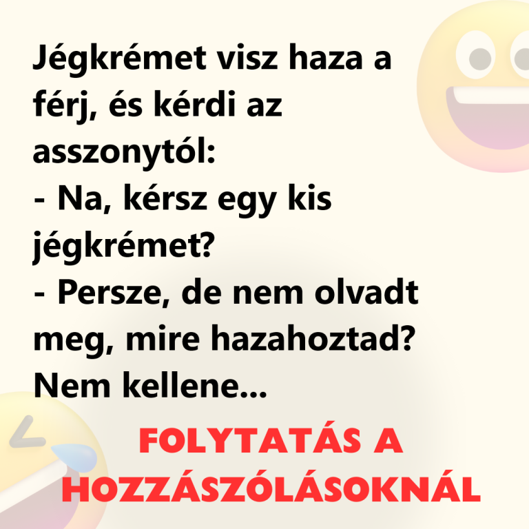 Jégkrémet visz haza a férj