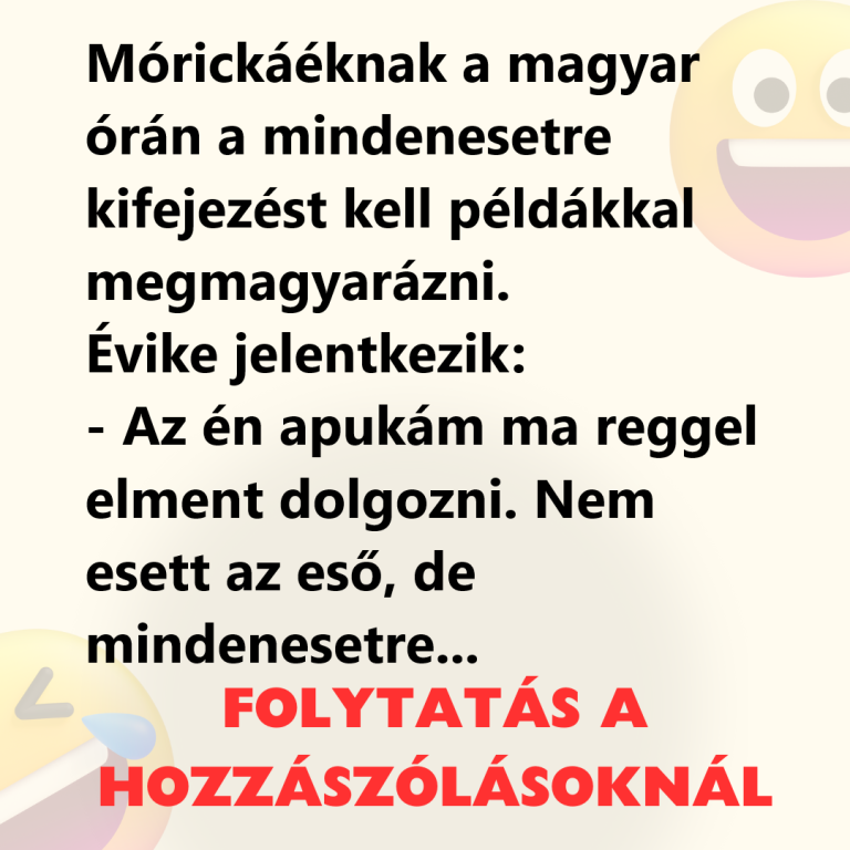 Mórickáéknak a magyar órán