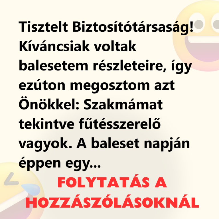 Tisztelt Biztosítótársaság! Kíváncsiak voltak balesetem részleteire: