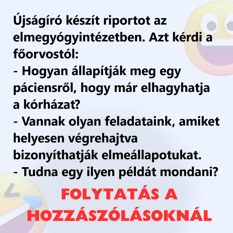 Újságíró készít riportot az elmegyógyintézetben