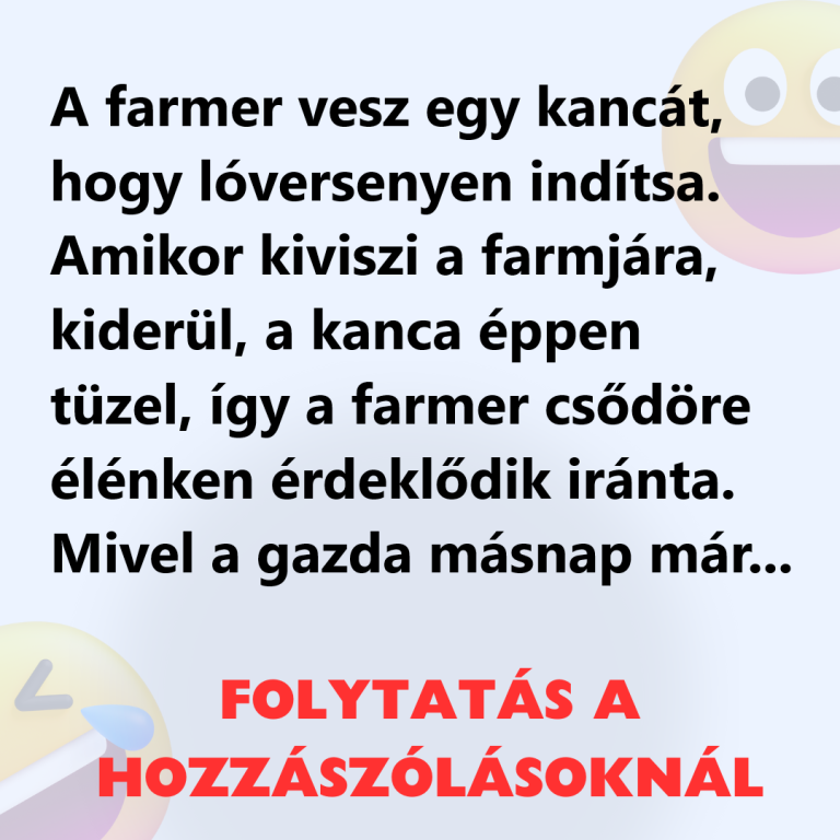A farmer vesz egy kancát, hogy lóversenyen indítsa