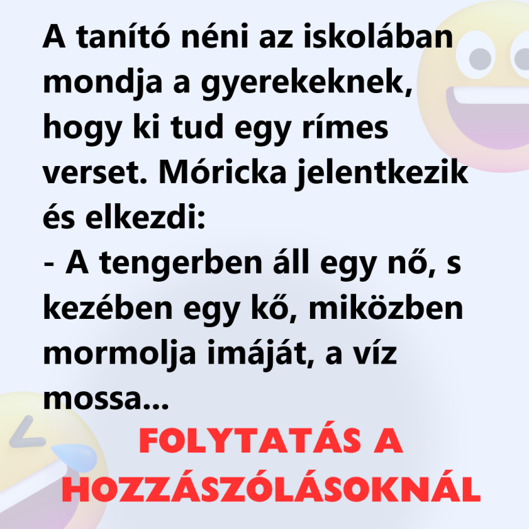 A tanító néni az iskolában mondja a gyerekeknek