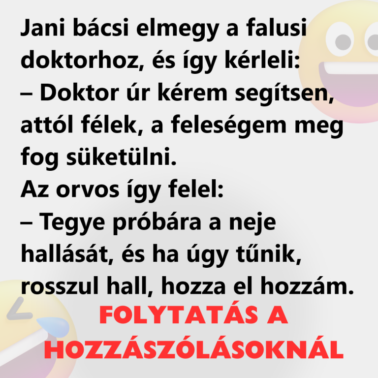 Jani bácsi elmegy a falusi doktorhoz