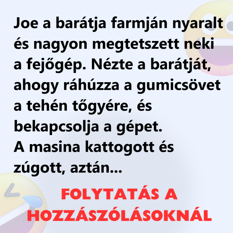 Joe a barátja farmján nyaralt