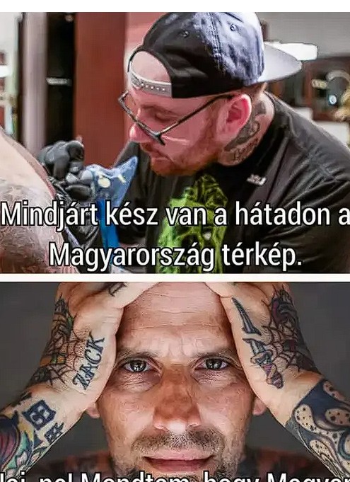 Mindjárt kész van a hátadon