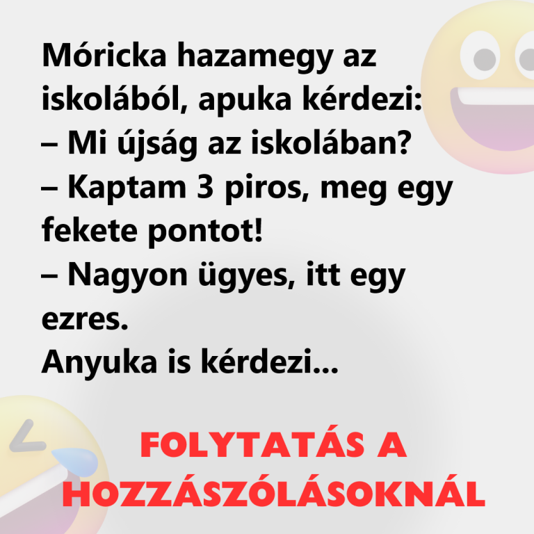 Móricka hazamegy az iskolából