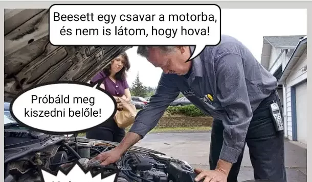 Beesett egy csavar a motorba…
