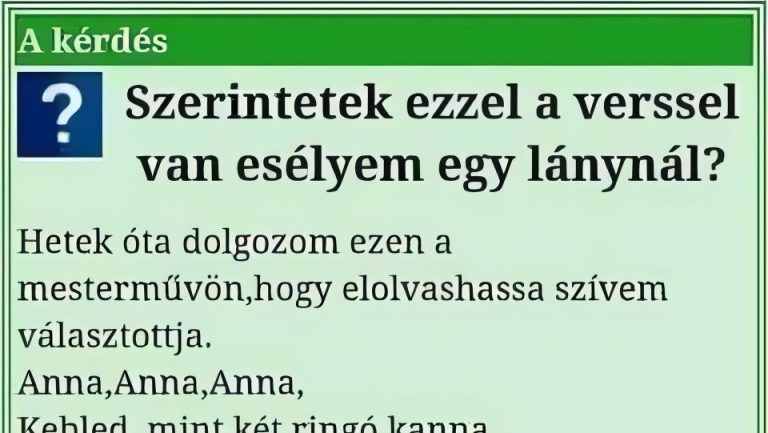 Szerintetek ezzel a verssel…