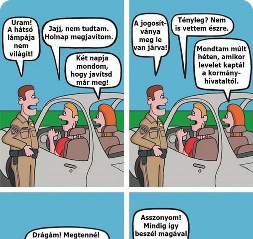 Uram, a hátsó lámpája…