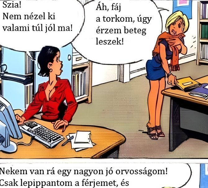 Szőke és a torokfájás