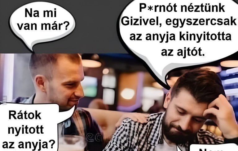 Egyszer csak az anyja kinyitotta az ajtót…
