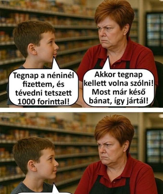 Tegnap a néninél fizettem