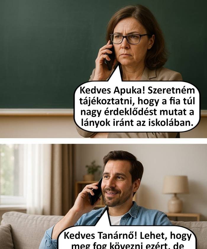 Szeretném tájékoztatni, hogy a fia…