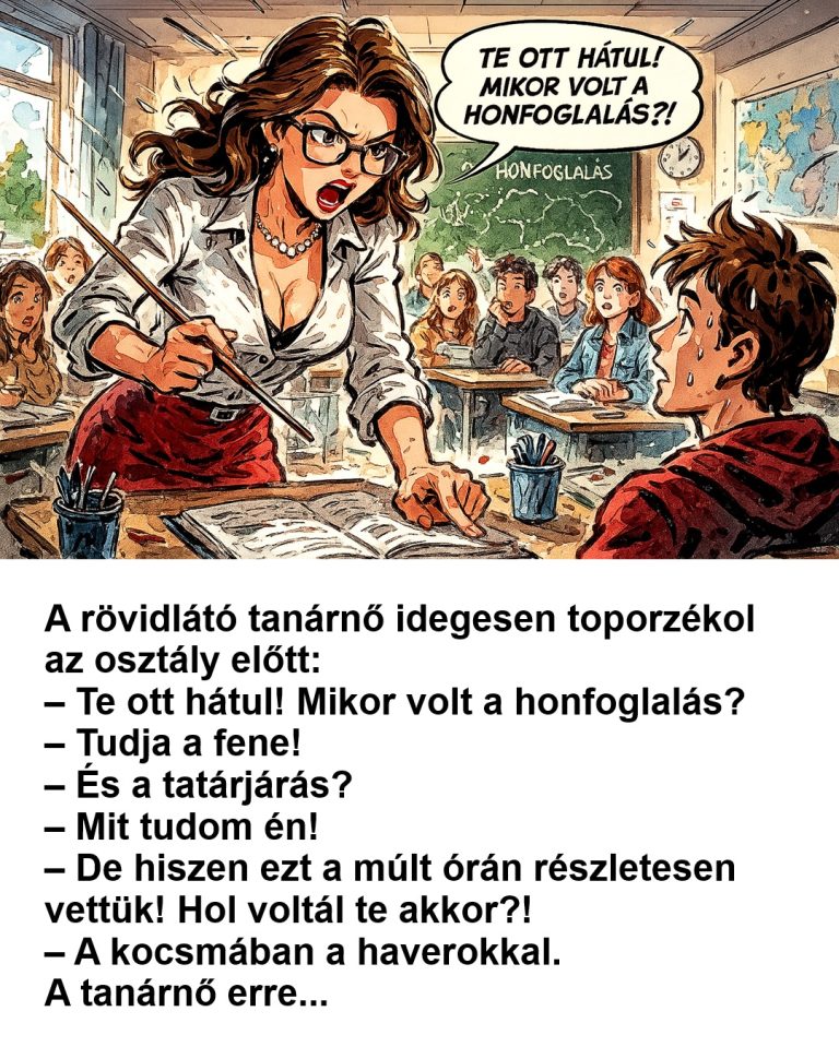 VICC: A rövidlátó tanárnő idegesen toporzékol az osztály előtt