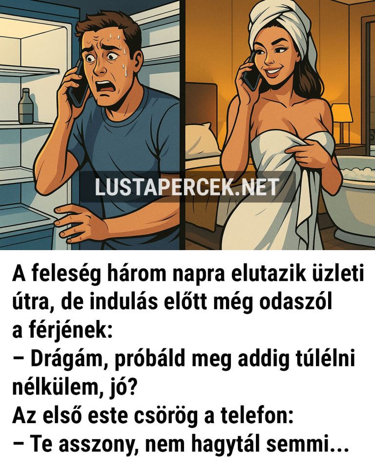 A feleség három napra elutazik üzleti útra