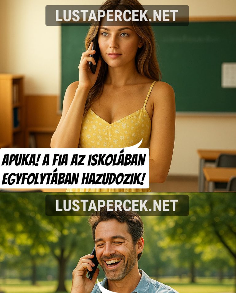 Apuka! A fia az iskolában…