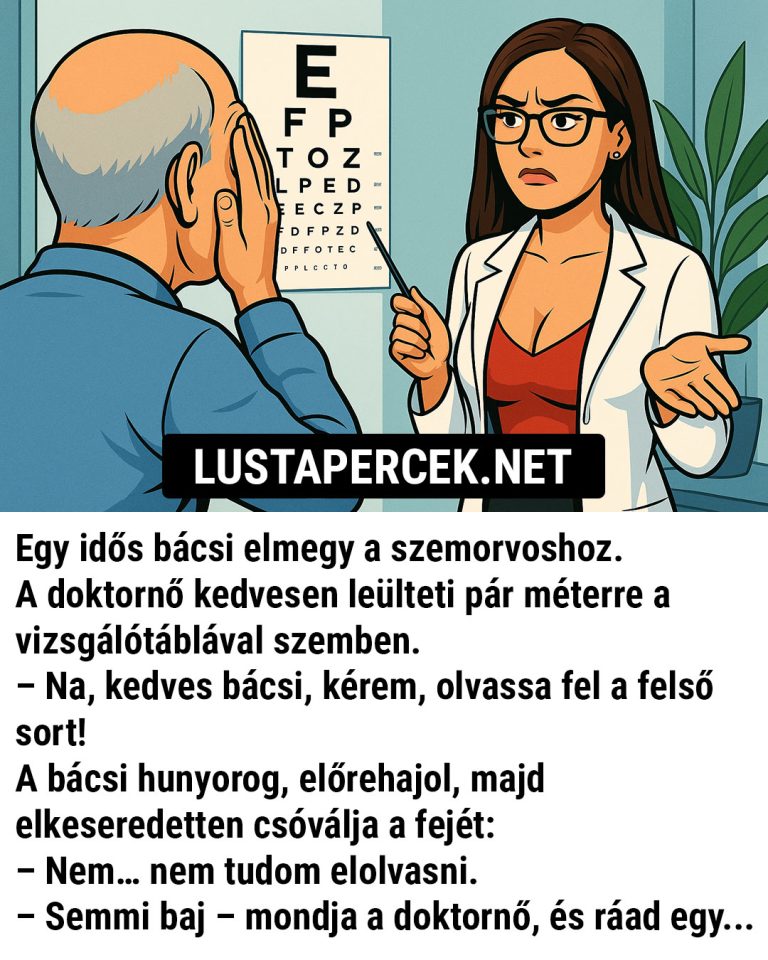 Egy idős bácsi elmegy a szemorvoshoz