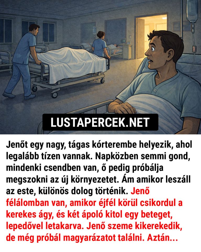 Jenőt egy nagy, tágas kórterembe helyezik
