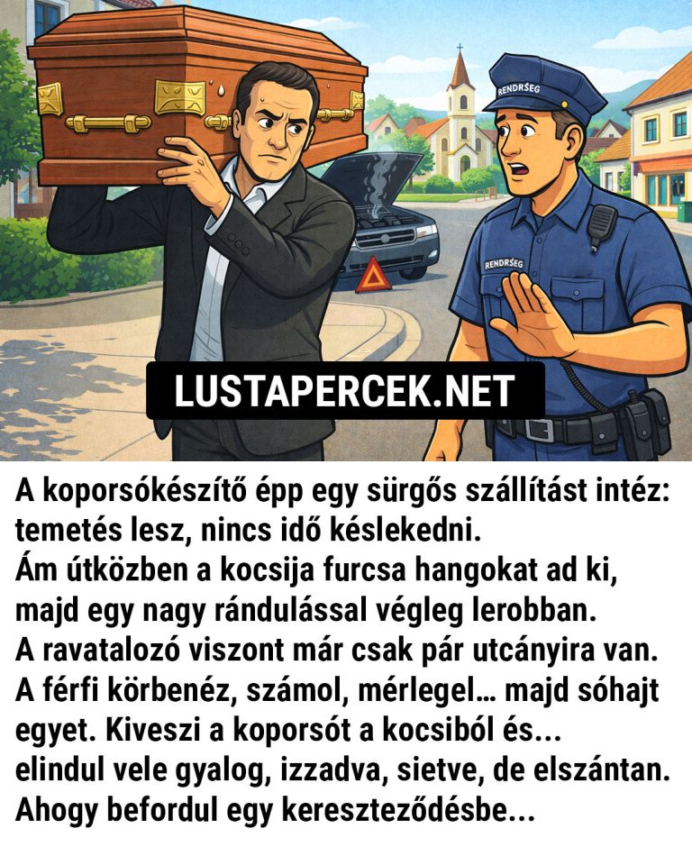 A koporsókészítő épp egy sürgős szállítást intéz