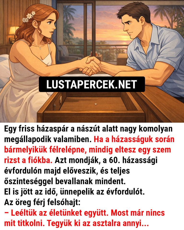 Egy friss házaspár a nászút alatt nagy komolyan megállapodik valamiben