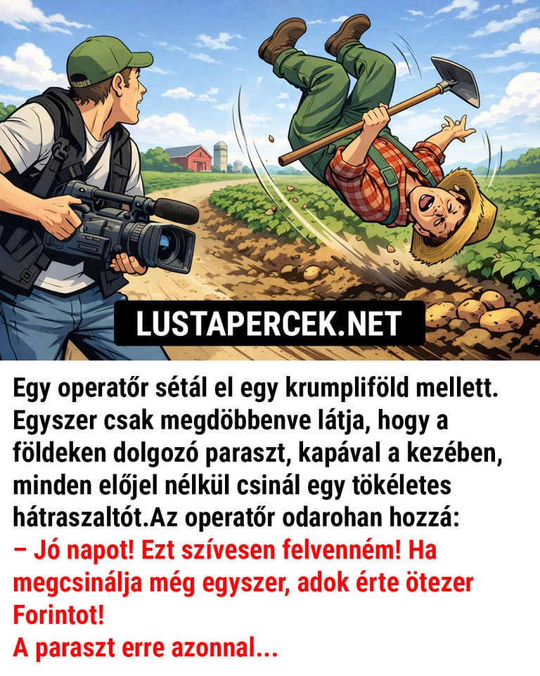 Egy operatőr sétál el egy krumpliföld mellett
